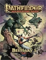 Book cover for "Bestiary 2" by Paizo