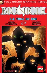 Book cover for "Bionicle: Trial by Fire" by Greg Farshtey