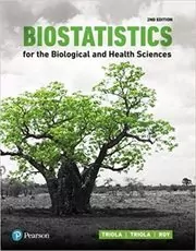 Book cover for "Biostatistics for the Biological and Health Sciences" by Marc Triola