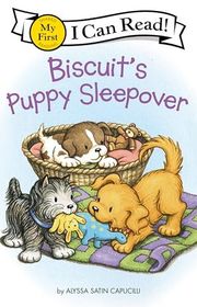 Book cover for "Biscuit's Puppy Sleepover" by Alyssa Satin Capucilli