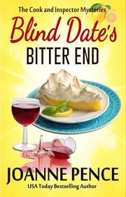 Book cover for "Blind Date's Bitter End" by Joanne Pence