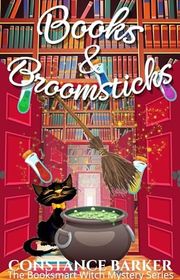 Book cover for "Books and Broomsticks" by Constance Barker