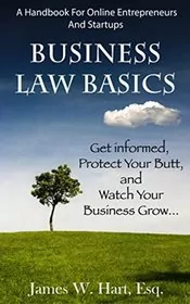 Book cover for "Business Law Basics" by James Hart