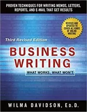 Book cover for "Business Writing" by Wilma Davidson