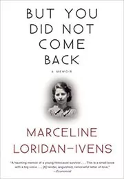 Book cover for "But You Did Not Come Back" by Marceline Loridan-Ivens