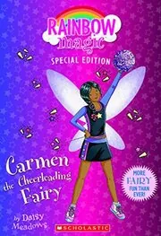 Book cover for "Carmen the Cheerleading Fairy" by Daisy Meadows