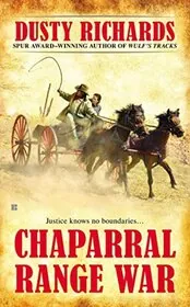 Book cover for "Chaparral Range War" by Dusty Richards