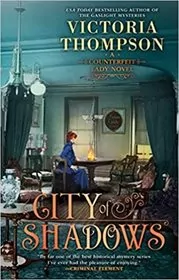 Book cover for "City of Shadows" by Victoria Thompson