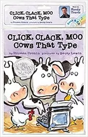 Book cover for "Click, Clack, Moo" by Doreen Cronin