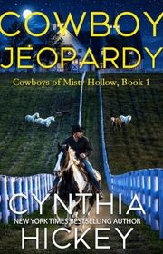 Book cover for "Cowboy Jeopardy" by Cynthia Hickey