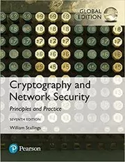 Book cover for "Cryptography and Network Security" by William Stallings