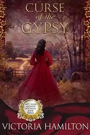 Book cover for "Curse of the Gypsy" by Victoria Hamilton