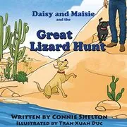 Book cover for "Daisy and Maisie and the Great Lizard Hunt" by Connie Shelton
