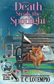 Book cover for "Death Steals the Spotlight" by TC LoTempio