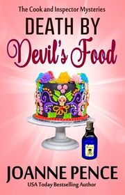 Book cover for "Death by Devil's Food" by Joanne Pence