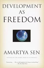 Book cover for "Development as Freedom" by Amartya Sen