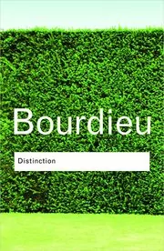 Book cover for "Distinction" by Pierre Bourdieu