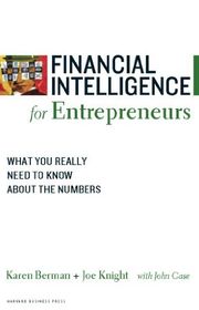 Book cover for "Financial Intelligence for Entrepreneurs" by Karen Berman, Joe Knight, and John Case