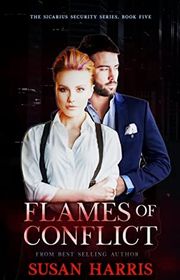Book cover for "Flames of Conflict" by Susan Harris