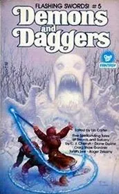 Book cover for "Flashing Swords! #5: Demons and Daggers" by Lin Carter