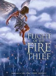 Book cover for "Flight of the Fire Thief" by Terry Deary