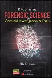 Book cover for "Forensic Science in Criminal Investigation and Trials" by B R Sharma