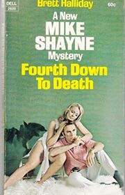 Book cover for "Fourth Down to Death" by Brett Halliday