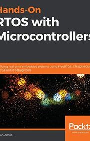 Book cover for "Hands-On RTOS with Microcontrollers" by Brian Amos