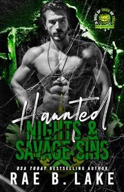 Book cover for "Haunted Nights & Savage Sins" by Rae B Lake