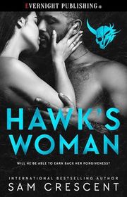 Book cover for "Hawk's Woman" by Sam Crescent