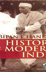 Book cover for "History of Modern India" by Bipan Chandra