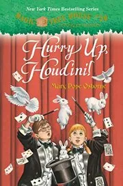 Book cover for "Hurry Up, Houdini!" by Mary Pope Osborne