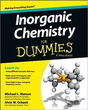 Book cover for "Inorganic Chemistry For Dummies" by Michael Matson