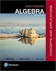 Book cover for "Intermediate Algebra" by Marvin Bittinger