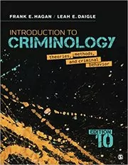 Book cover for "Introduction to Criminology" by Frank E. Hagan