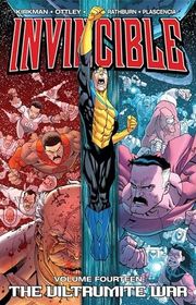 Book cover for "Invincible, Vol. 14: The Viltrumite War" by Robert Kirkman