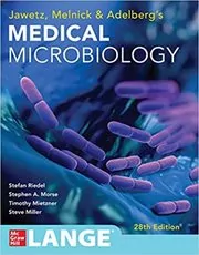 Book cover for "Jawetz Melnick & Adelbergs Medical Microbiology" by Stefan Riedel