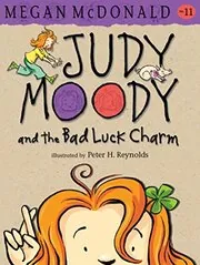 Book cover for "Judy Moody and the Bad Luck Charm" by Megan McDonald