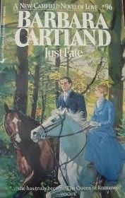 Book cover for "Just Fate" by Barbara Cartland