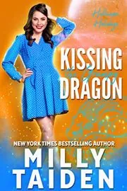 Book cover for "Kissing the Grumpy Dragon" by Milly Taiden
