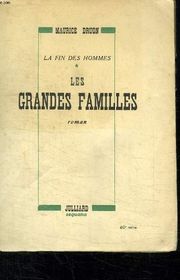 Book cover for "La fin des hommes" by Maurice Druon