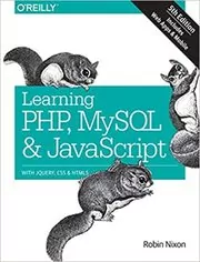 Book cover for "Learning PHP, MySQL & JavaScript" by Robin Nixon