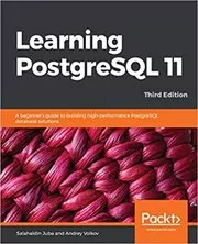 Book cover for "Learning PostgreSQL 11" by Salahaldin Juba