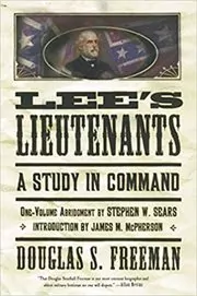 Book cover for "Lee's Lieutenants" by Douglas Southall Freeman