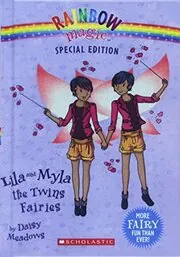 Book cover for "Lila and Myla, the Twins Fairies" by Daisy Meadows