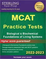 Book cover for "MCAT Practice Tests" by Sterling Test Prep