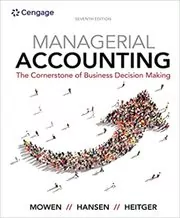 Book cover for "Managerial Accounting" by Maryanne M. Mowen