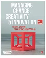 Book cover for "Managing Change, Creativity and Innovation" by Constantine Andriopoulos