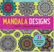 Book cover for "Mandala Designs Adult Coloring Book" by Peter Pauper Press