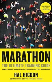 Book cover for "Marathon: The Ultimate Training Guide" by Hal Higdon